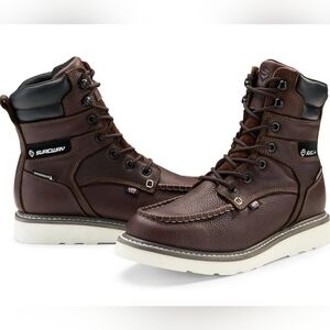 NIB Genuine Leather boots 11 lined warm 8" High Soft Toe SUREWAY Work 😀